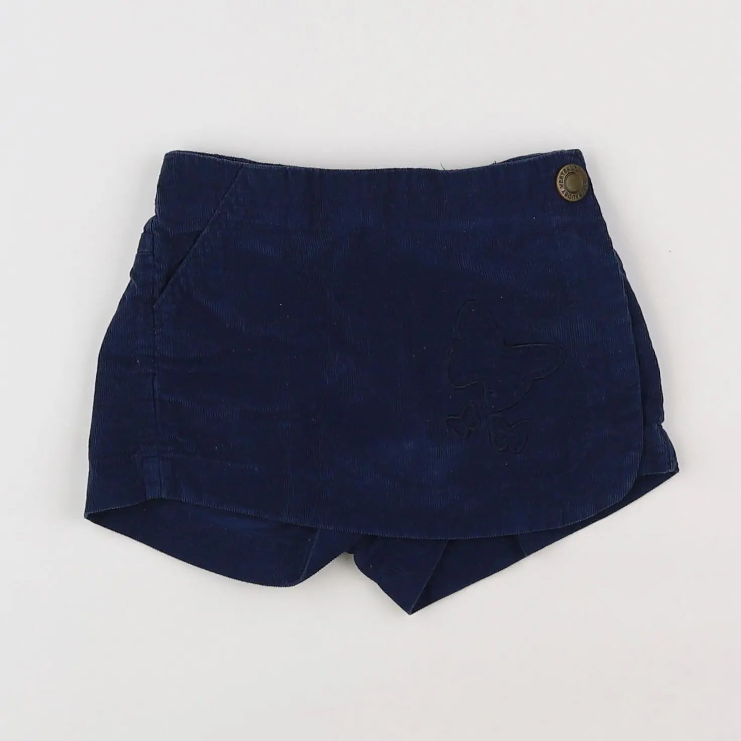 Vertbaudet - jupe short bleu - 2 ans