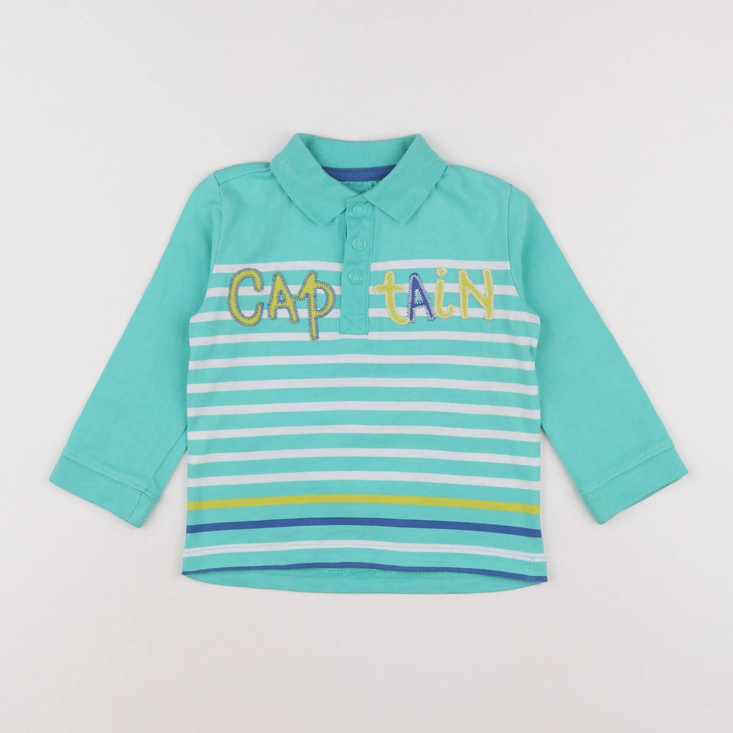 Vertbaudet - polo bleu - 2 ans