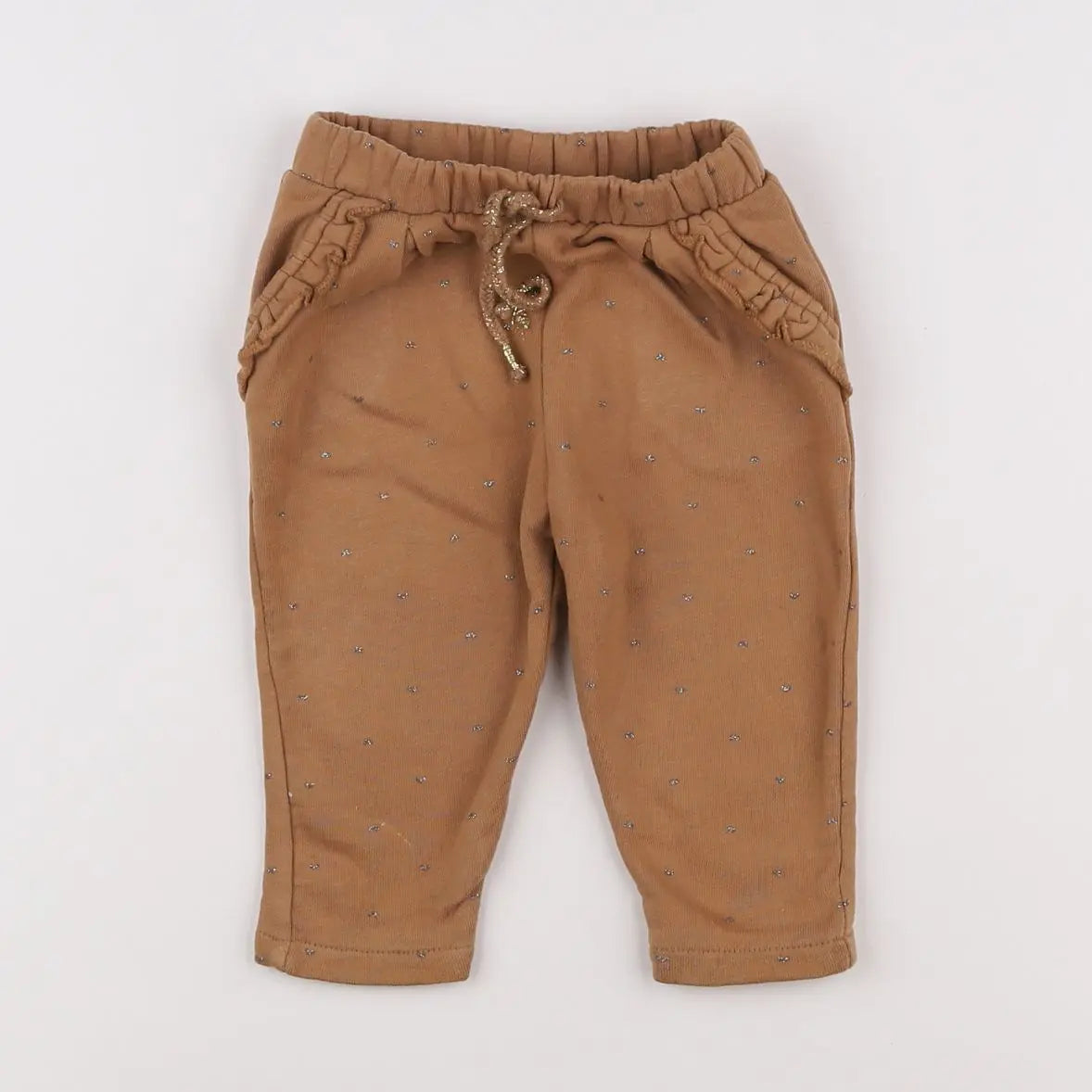 Vertbaudet - jogging marron, or - 6 mois