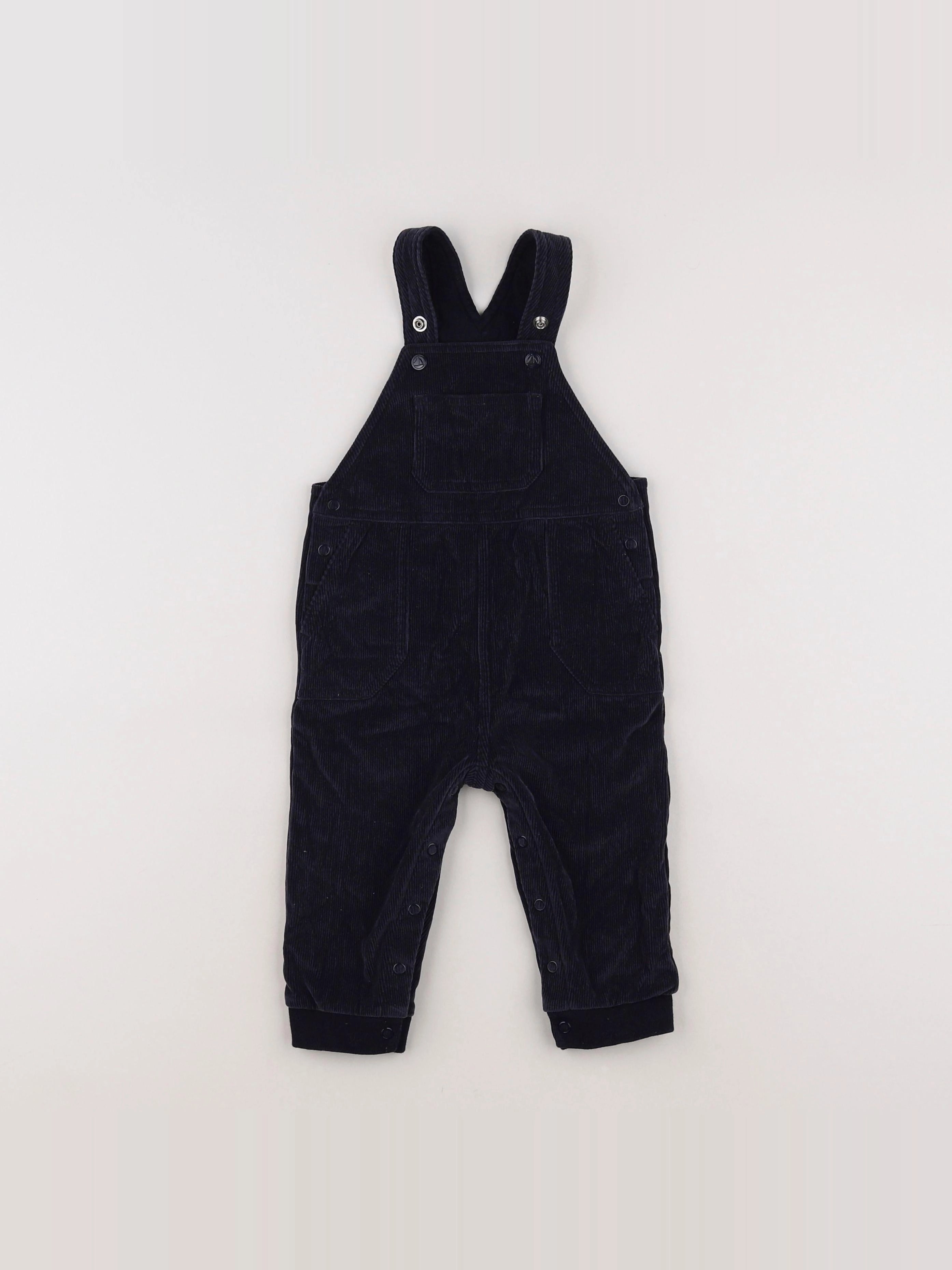 Petit Bateau - salopette bleu - 12 mois