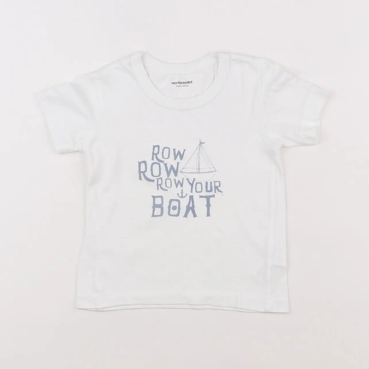 Vertbaudet - tee-shirt blanc - 3 mois