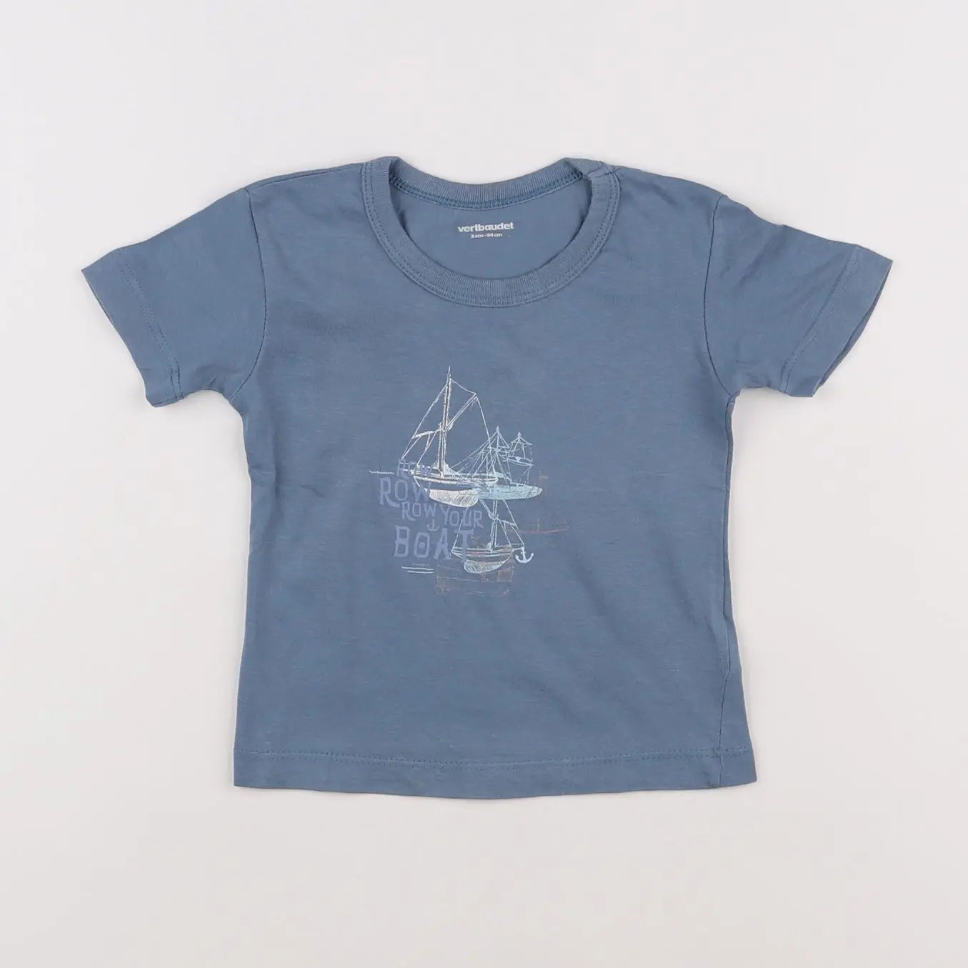 Vertbaudet - tee-shirt bleu - 3 mois