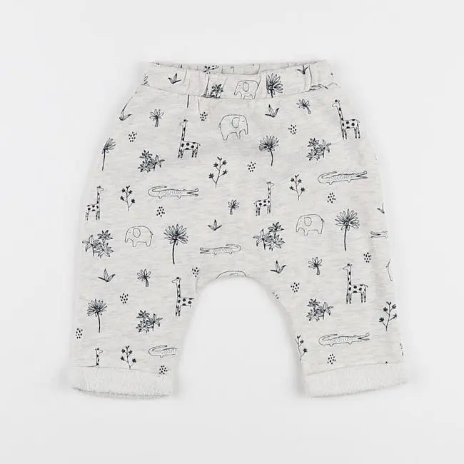 Vertbaudet - sarouel gris, bleu - 3 mois