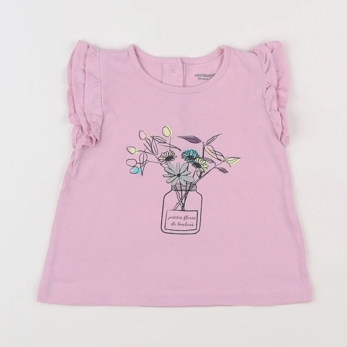 Vertbaudet - tee-shirt violet - 18 mois