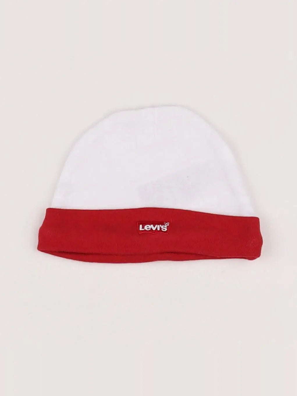 Levi's - bonnet blanc, rouge - 6/12 mois