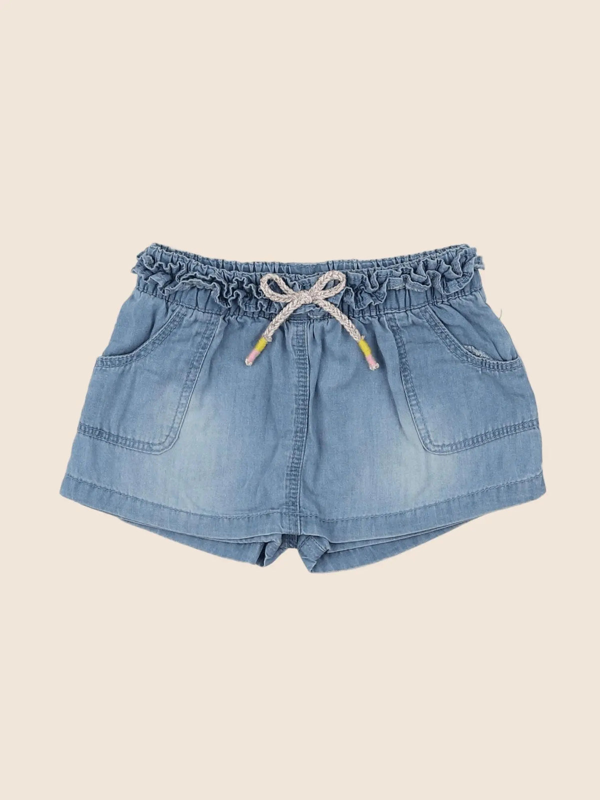 Vertbaudet - jupe short bleu - 12 mois