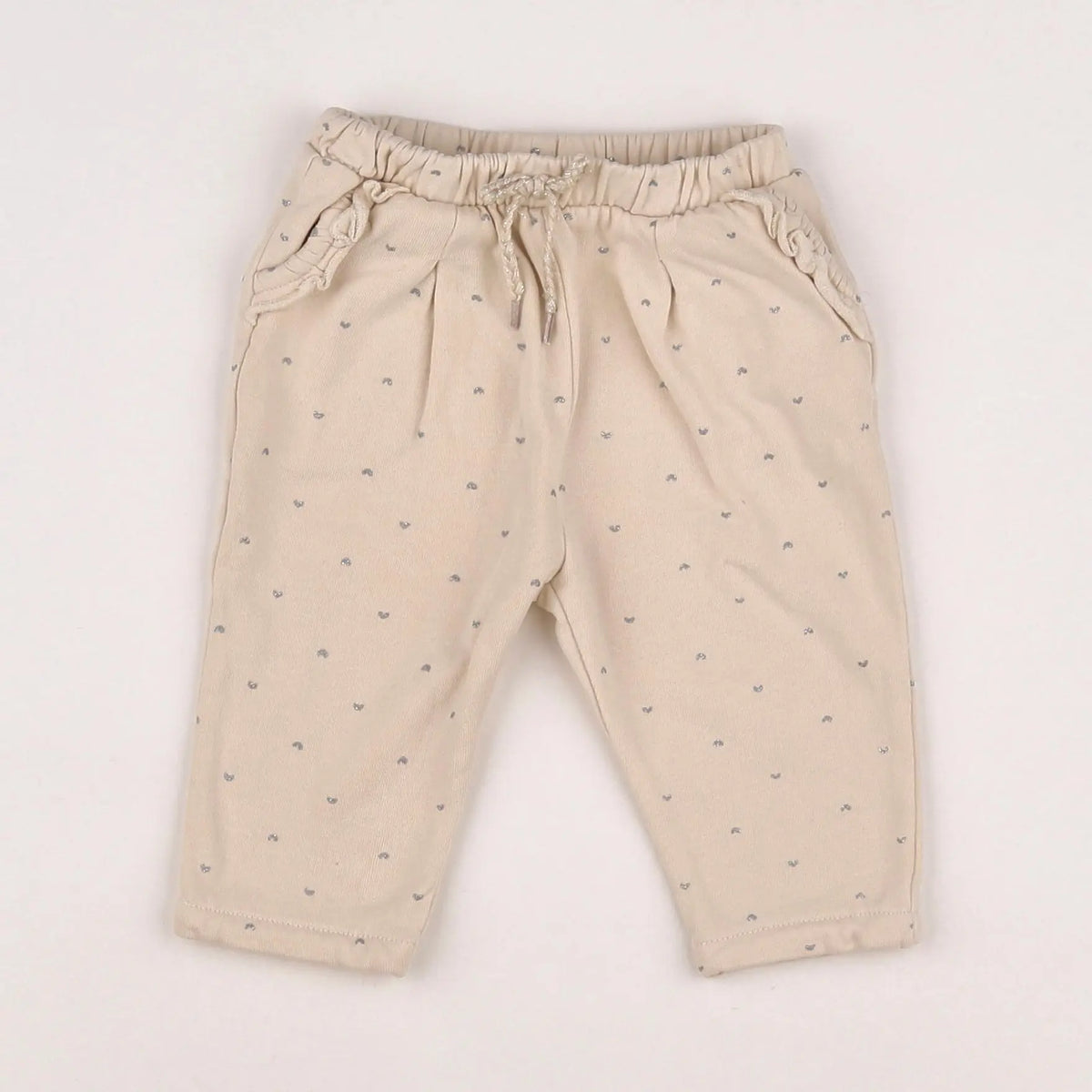 Vertbaudet - jogging argent, beige - 9 mois