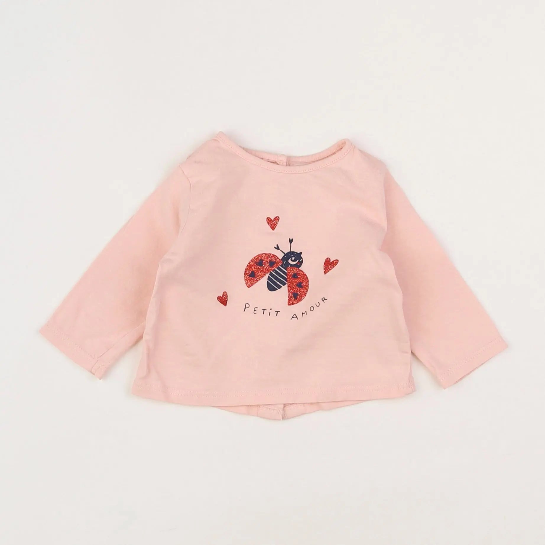 Vertbaudet - tee-shirt rose - 3 mois