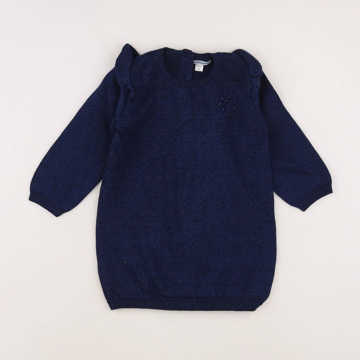 Vertbaudet - robe bleu, argent - 18 mois