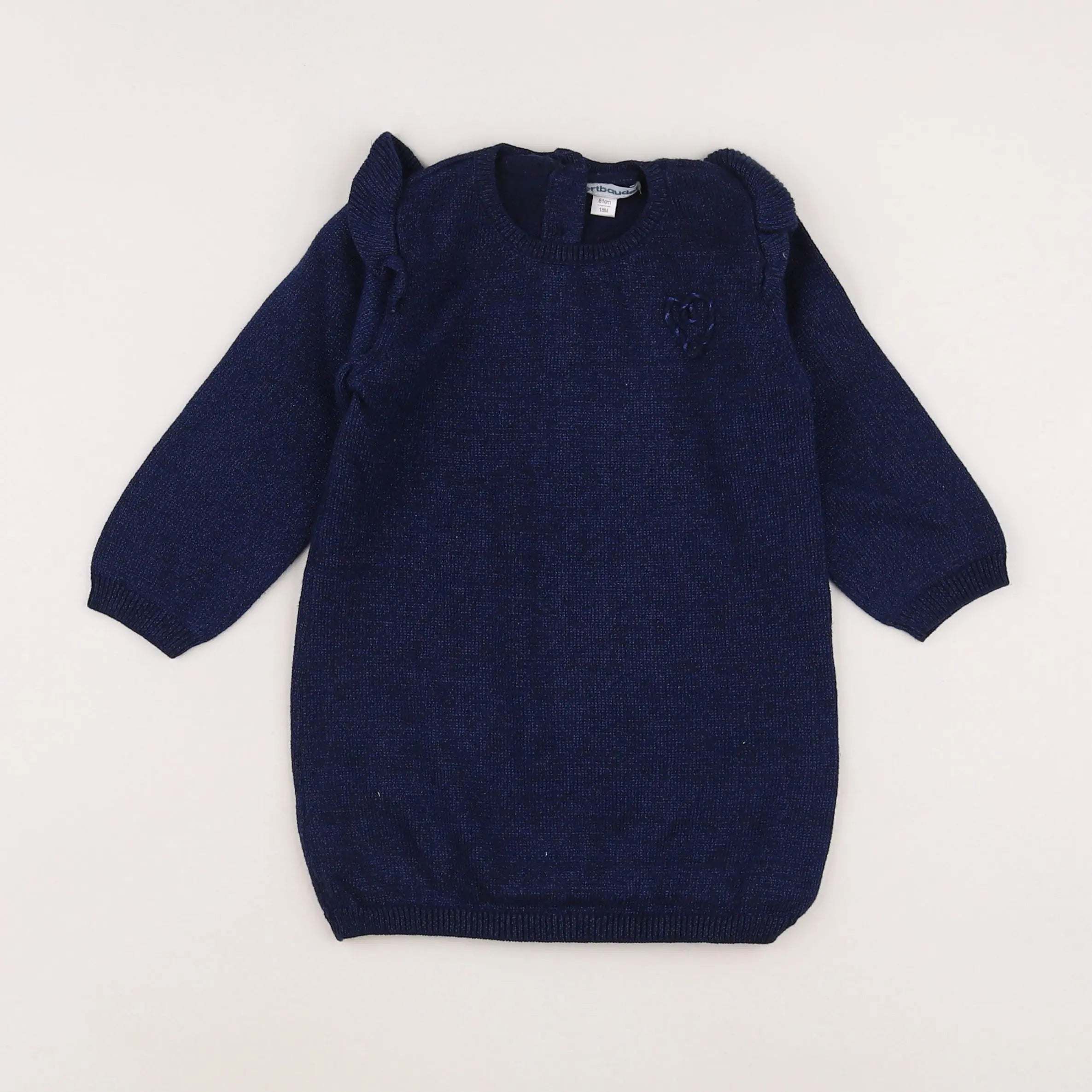 Vertbaudet - robe bleu, argent - 18 mois