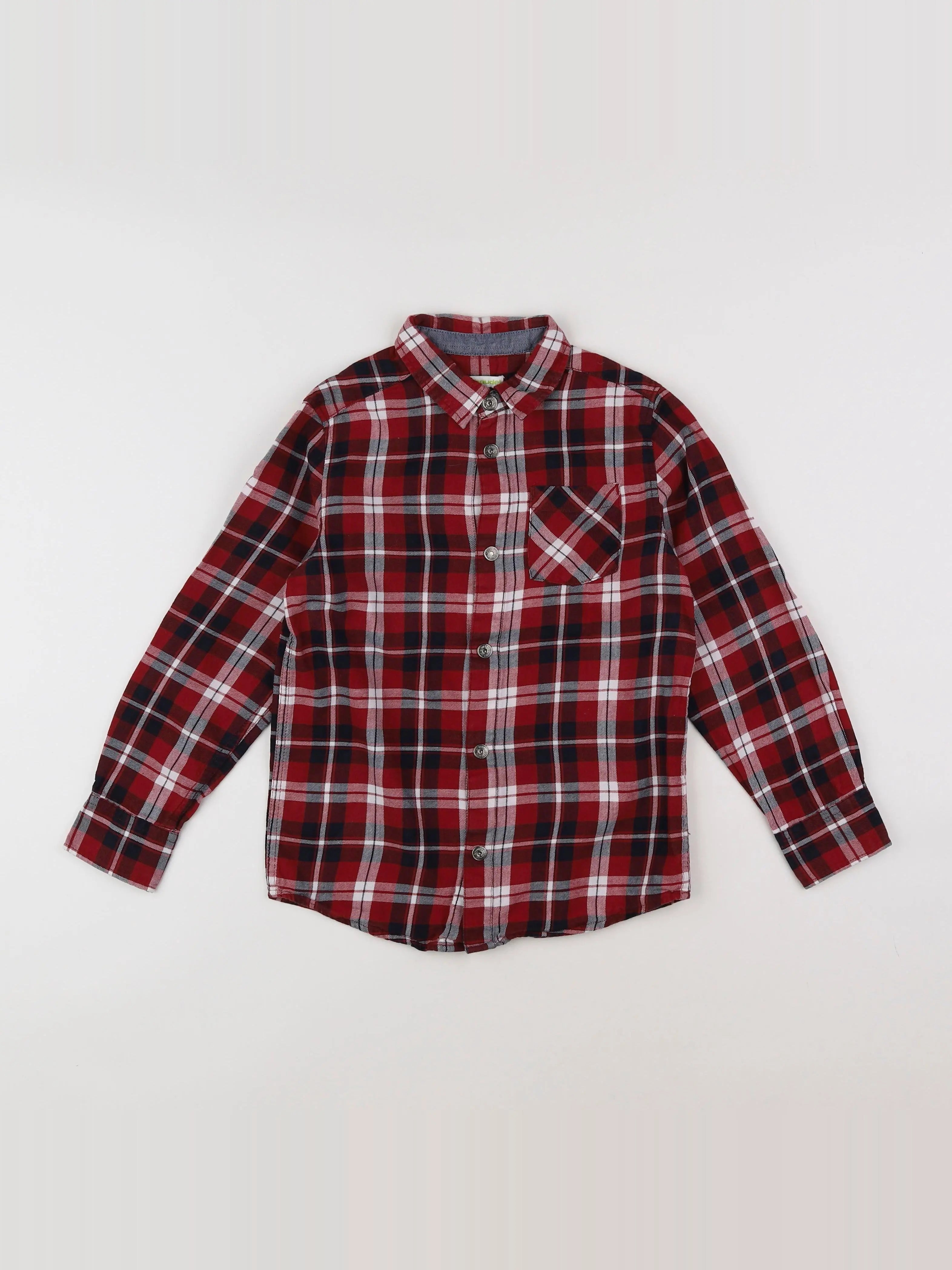 Vertbaudet - chemise rouge - 8 ans