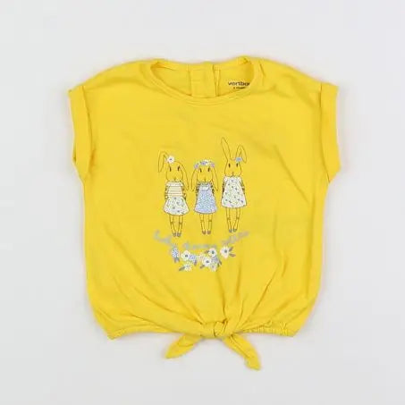 Vertbaudet - tee-shirt jaune - 3 mois