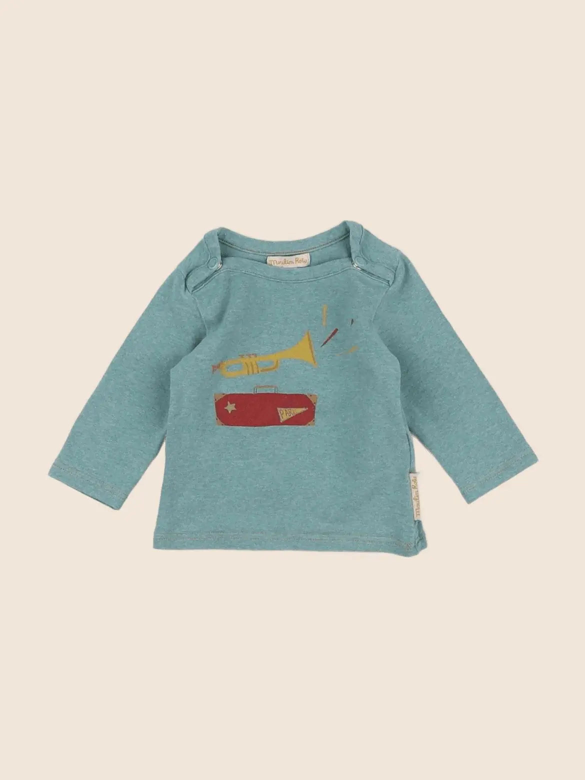 Moulin Roty - tee-shirt vert - 3 mois