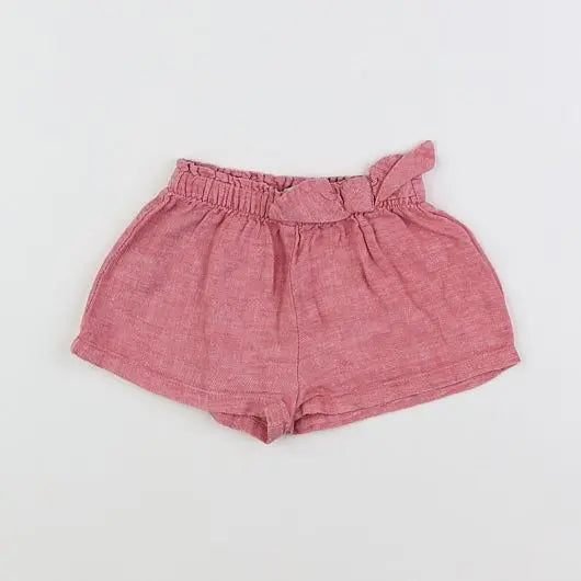 Vertbaudet - short rouge - 9 mois