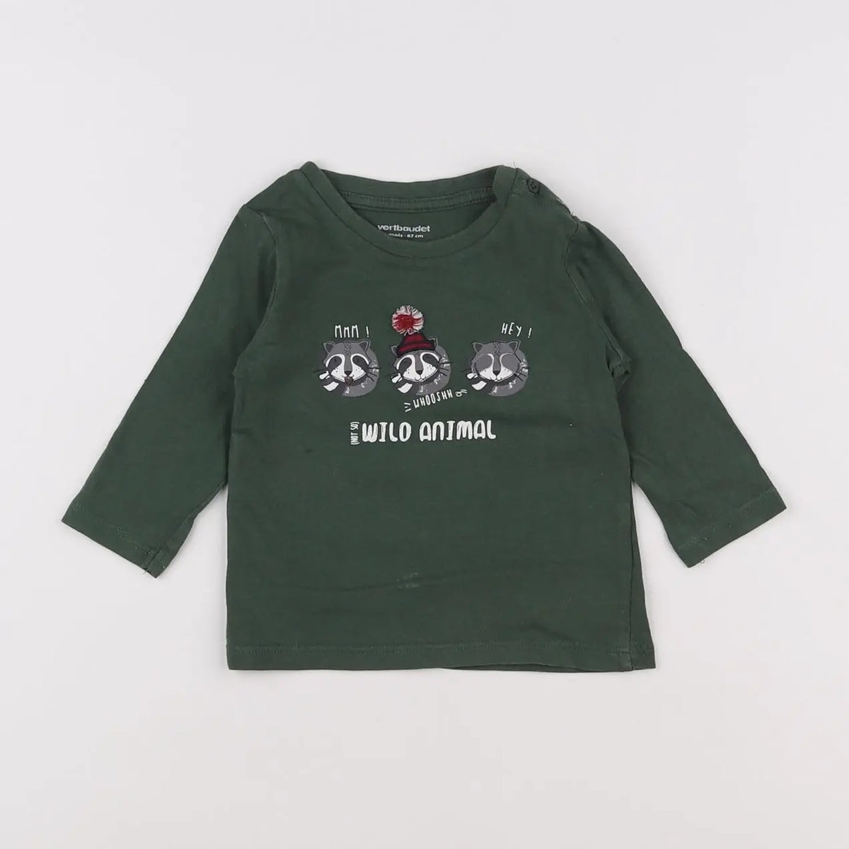 Vertbaudet - tee-shirt vert - 6 mois