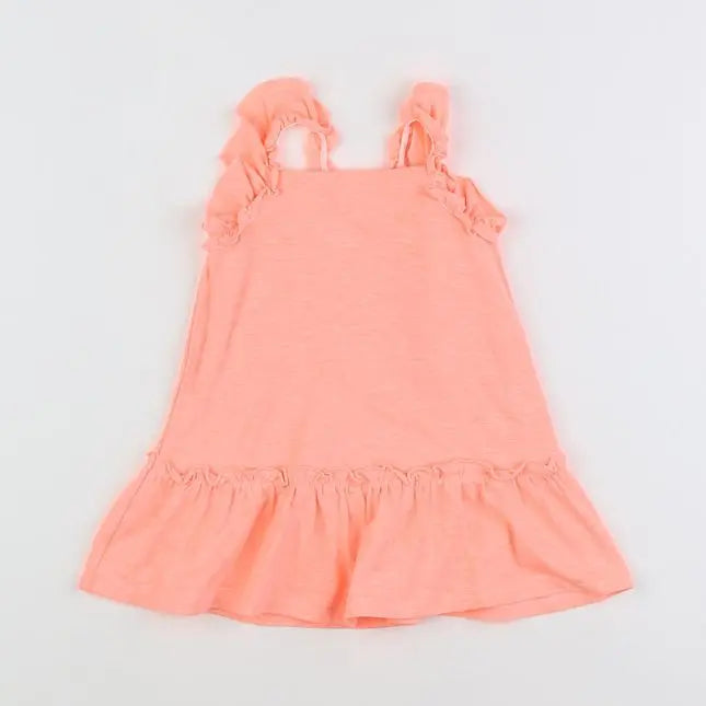 Vertbaudet - robe réversible rose fluo - 9 mois
