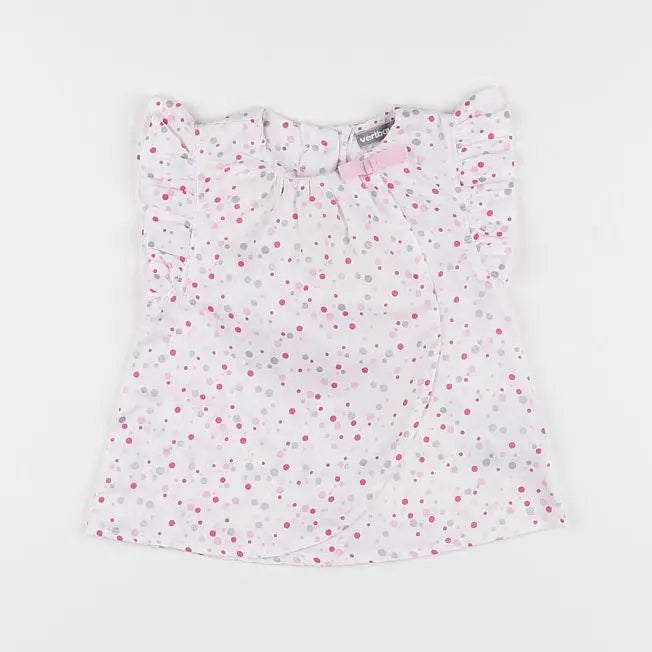 Vertbaudet - blouse blanc - 6 mois