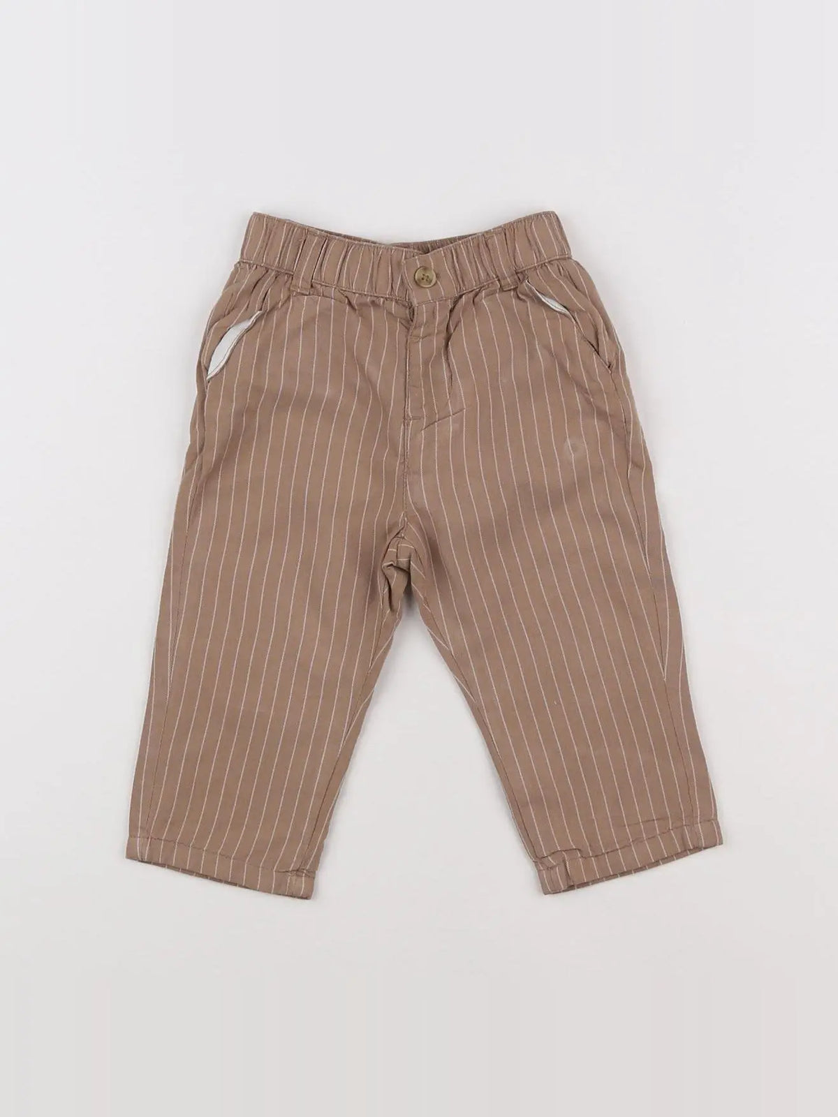 Vertbaudet - pantalon marron - 12 mois