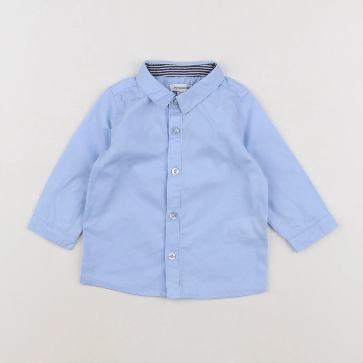 Vertbaudet - chemise bleu - 6 mois
