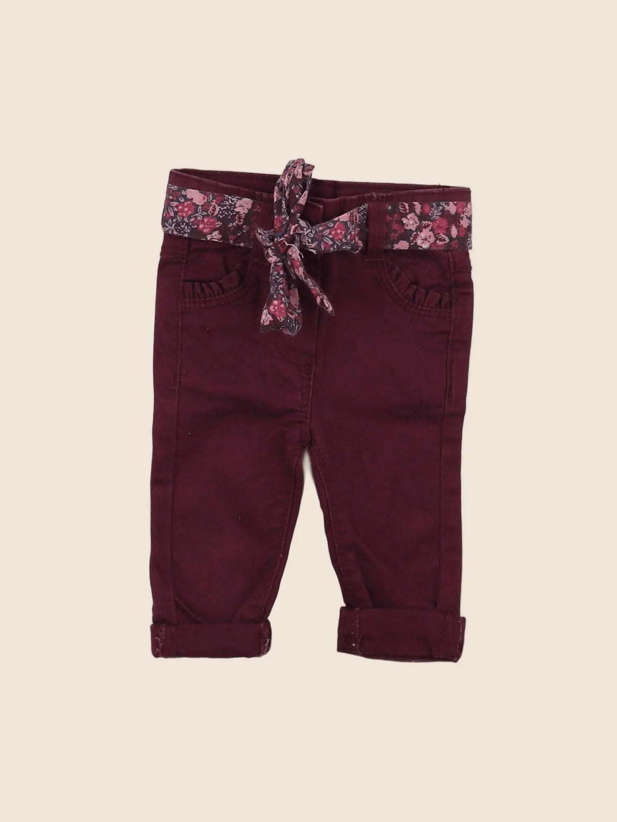 Tape à l'oeil - pantalon rouge - 3 mois