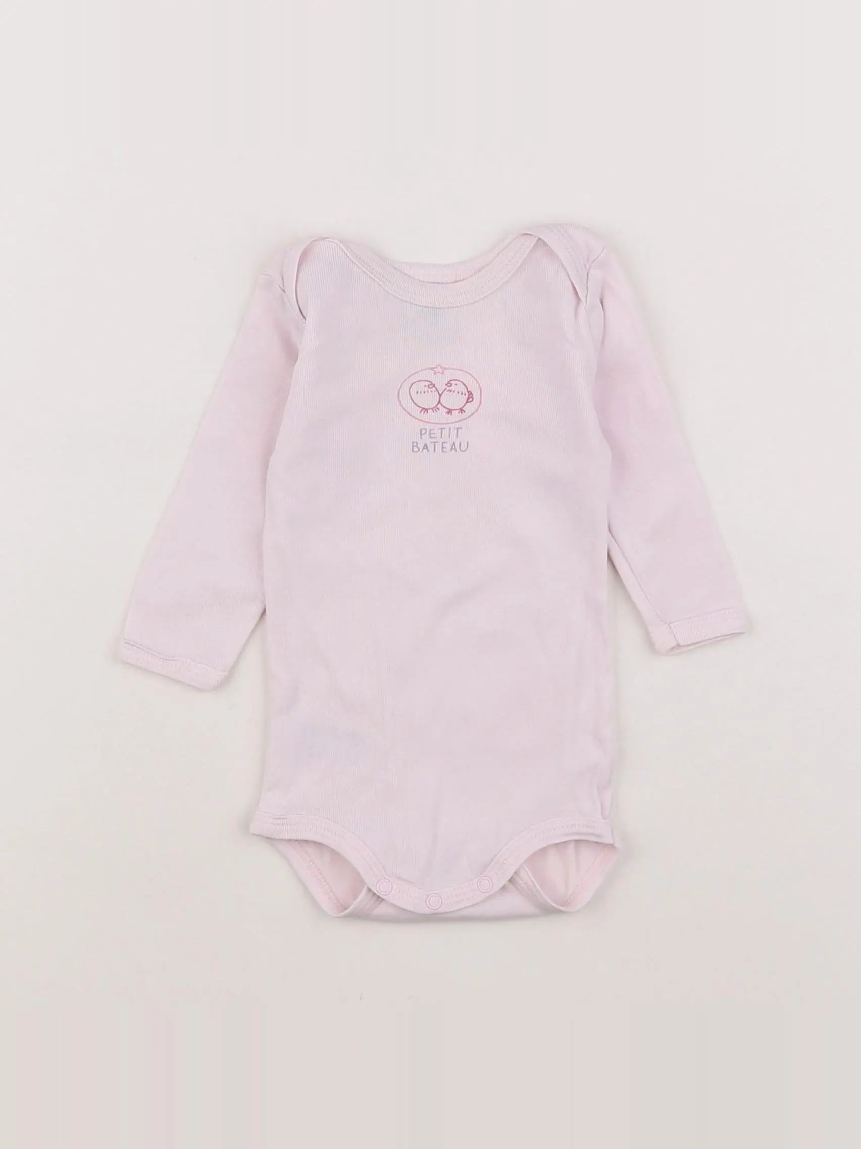 Petit Bateau - body rose - 3 mois