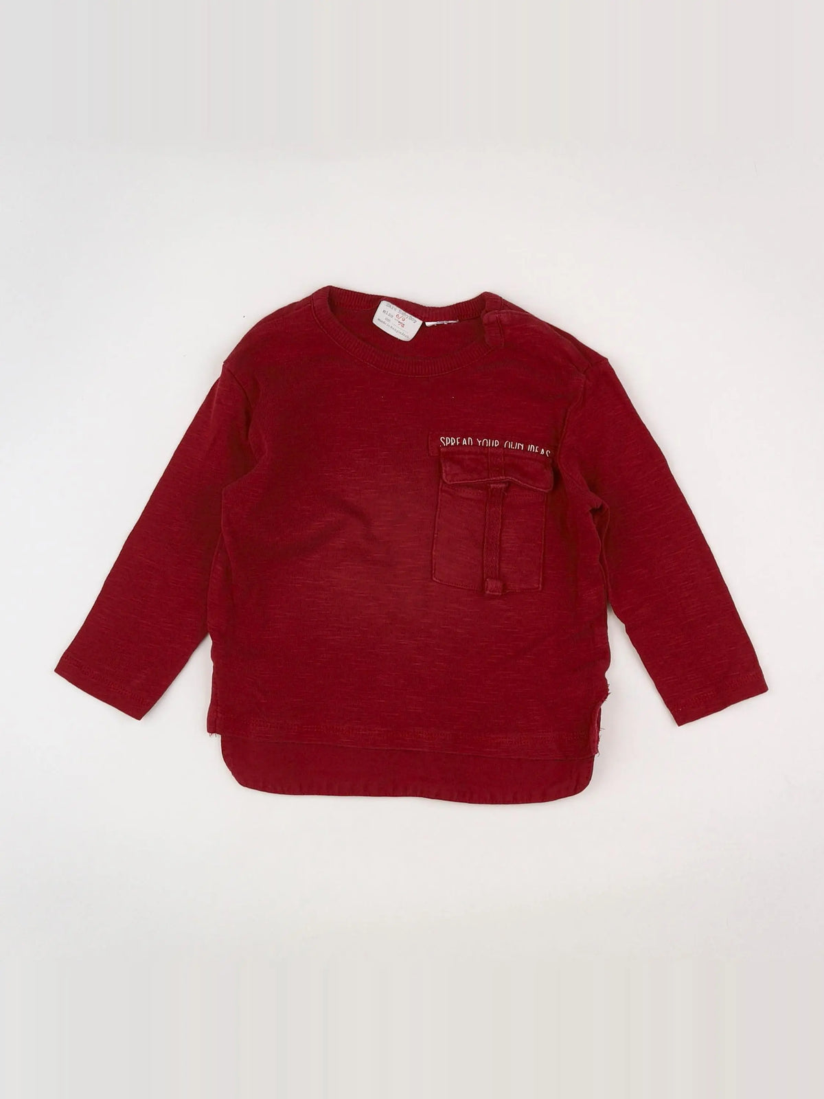 Zara - tee-shirt rouge - 6/9 mois
