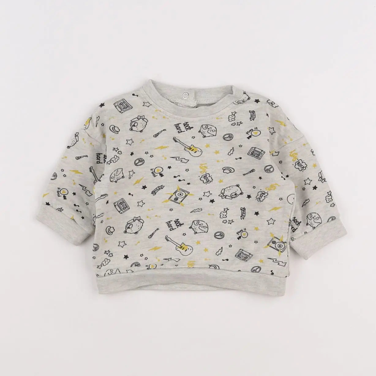 Vertbaudet - sweat beige - 3 mois
