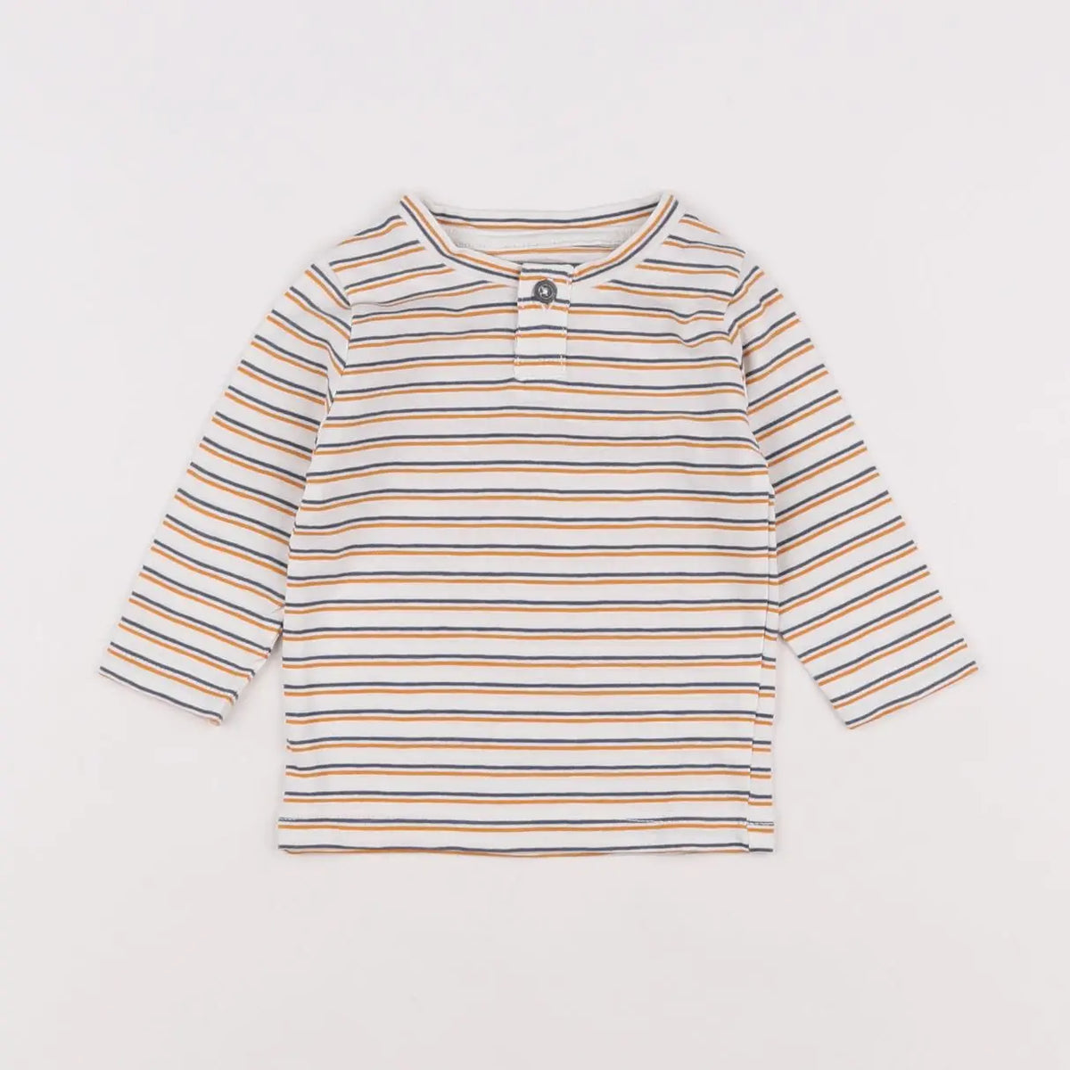 Vertbaudet - tee-shirt jaune, blanc - 3 mois