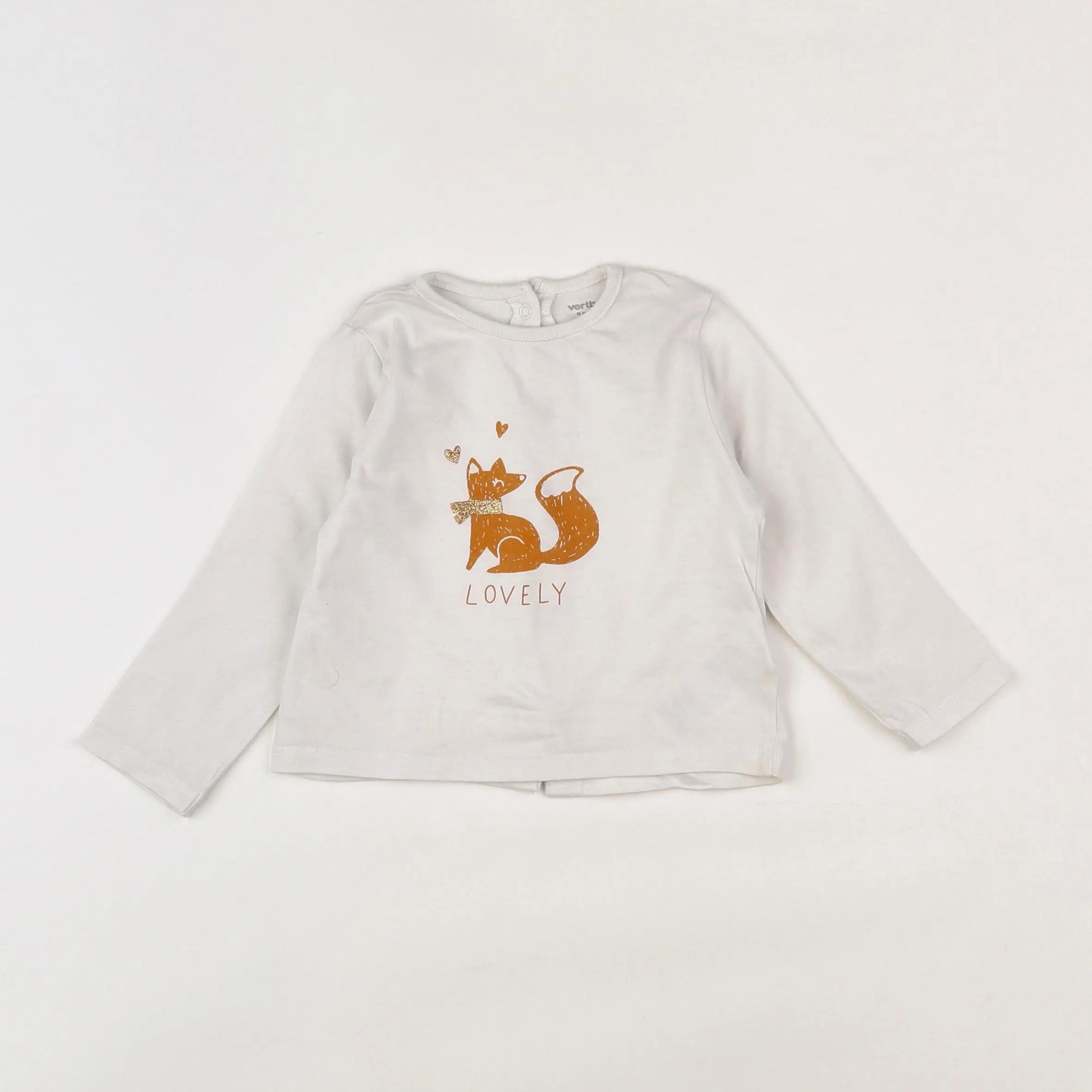 Vertbaudet - tee-shirt blanc - 9 mois