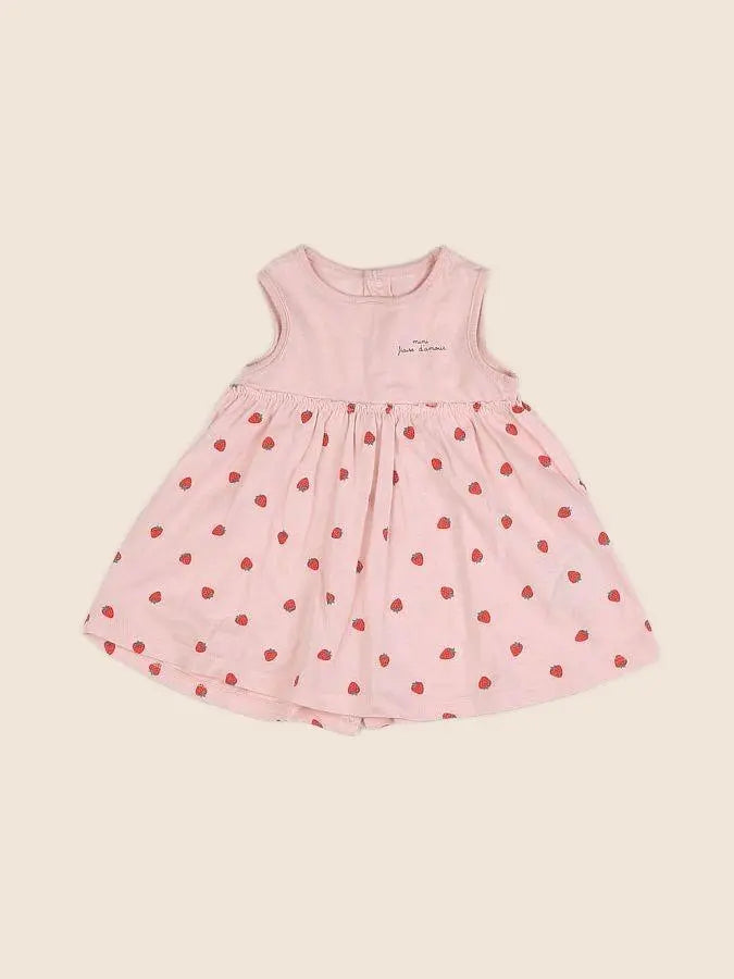 Vertbaudet - robe rose, rouge - 3 mois