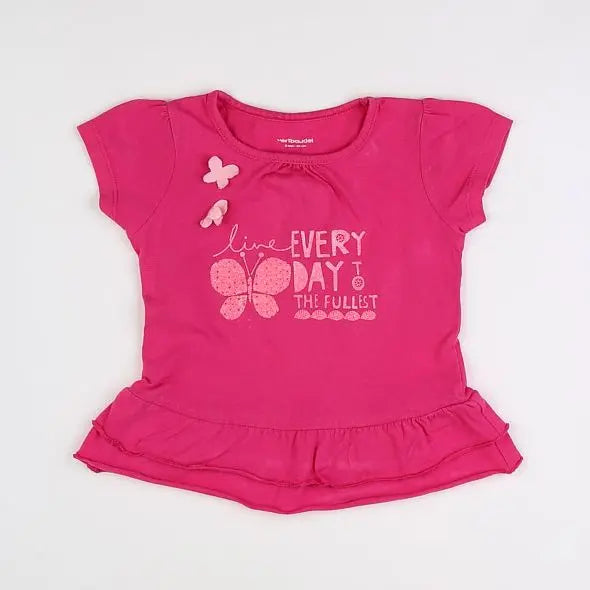 Vertbaudet - tee-shirt rose - 2 ans