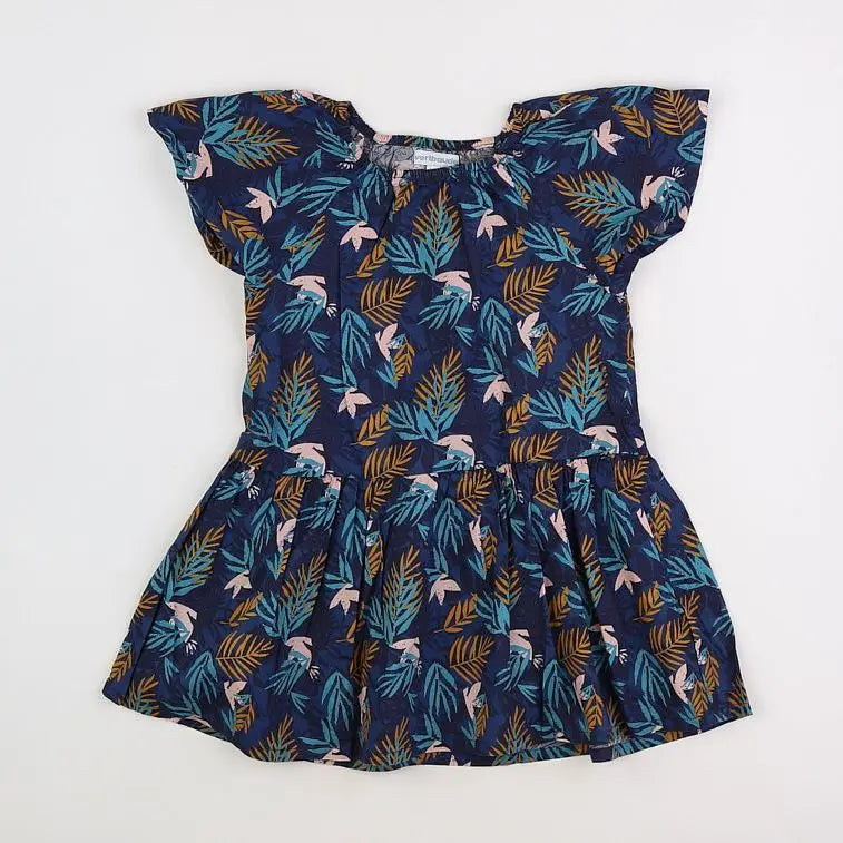 Vertbaudet - robe bleu - 9 mois