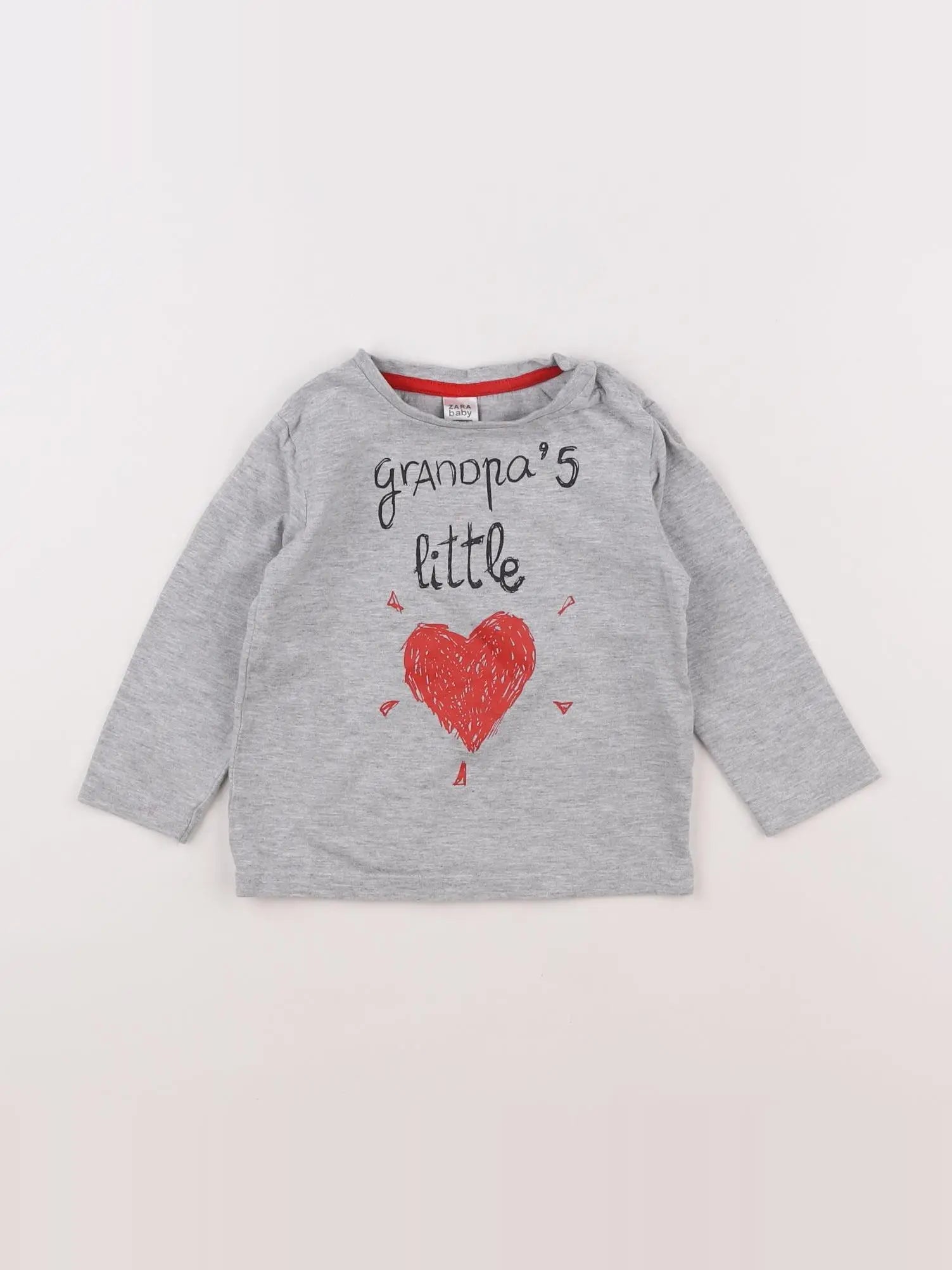 Zara - tee-shirt gris - 12/18 mois