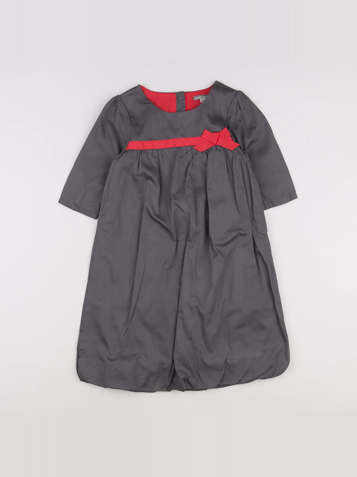 Vertbaudet - robe gris - 8 ans