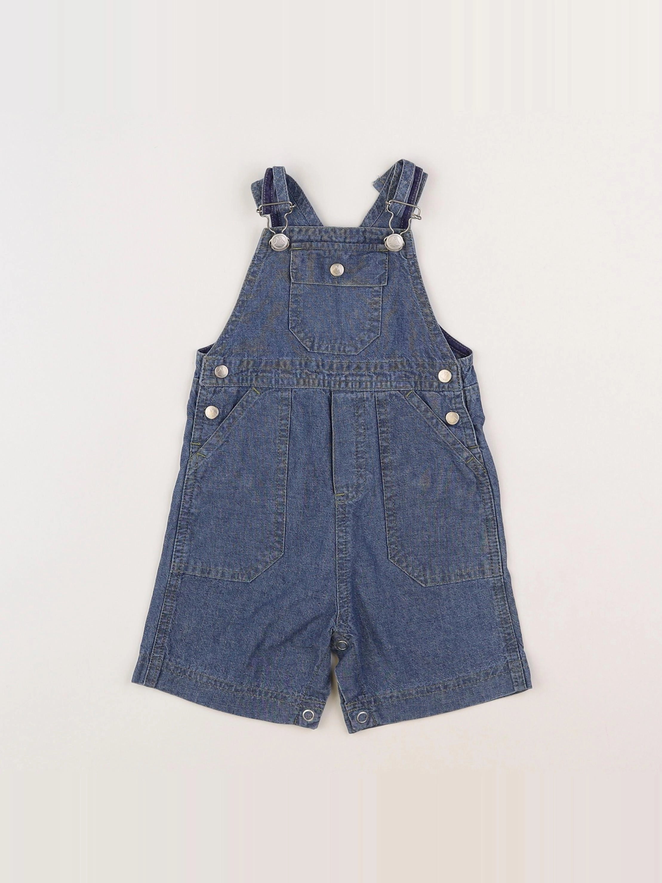 Petit Bateau - salopette bleu - 6 mois