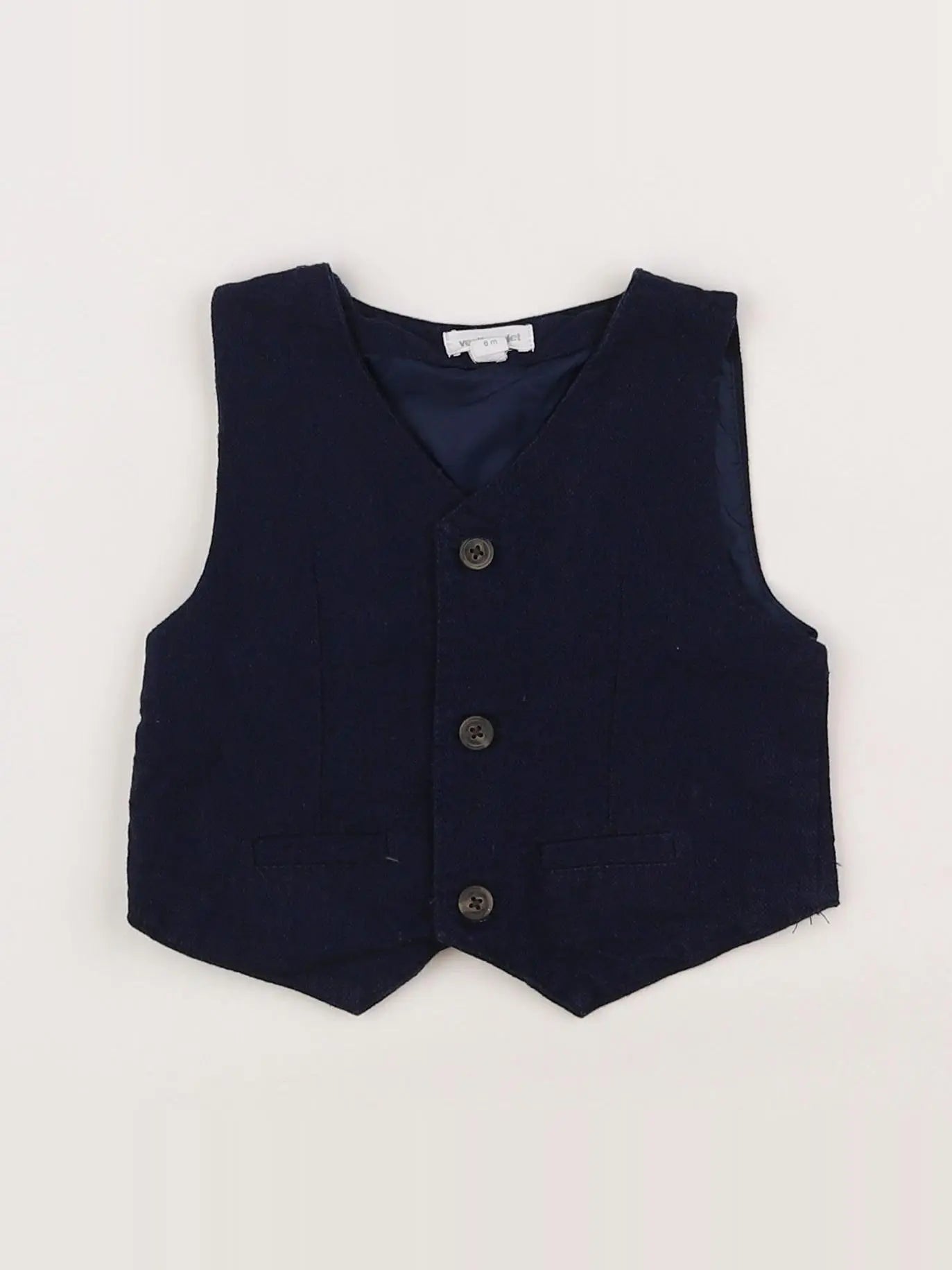 Vertbaudet - gilet bleu - 6 mois
