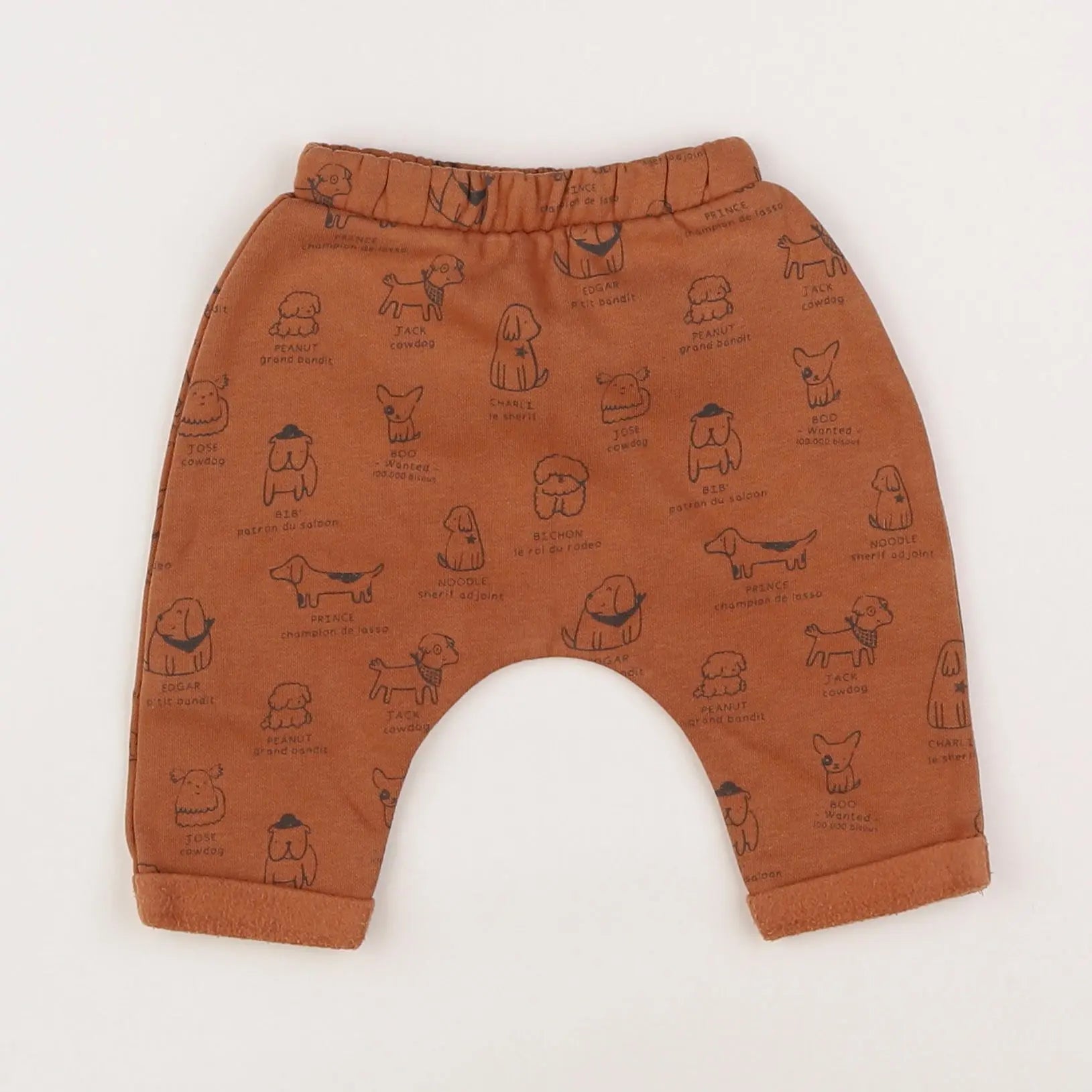 Vertbaudet - pantalon doublé marron - 3 mois