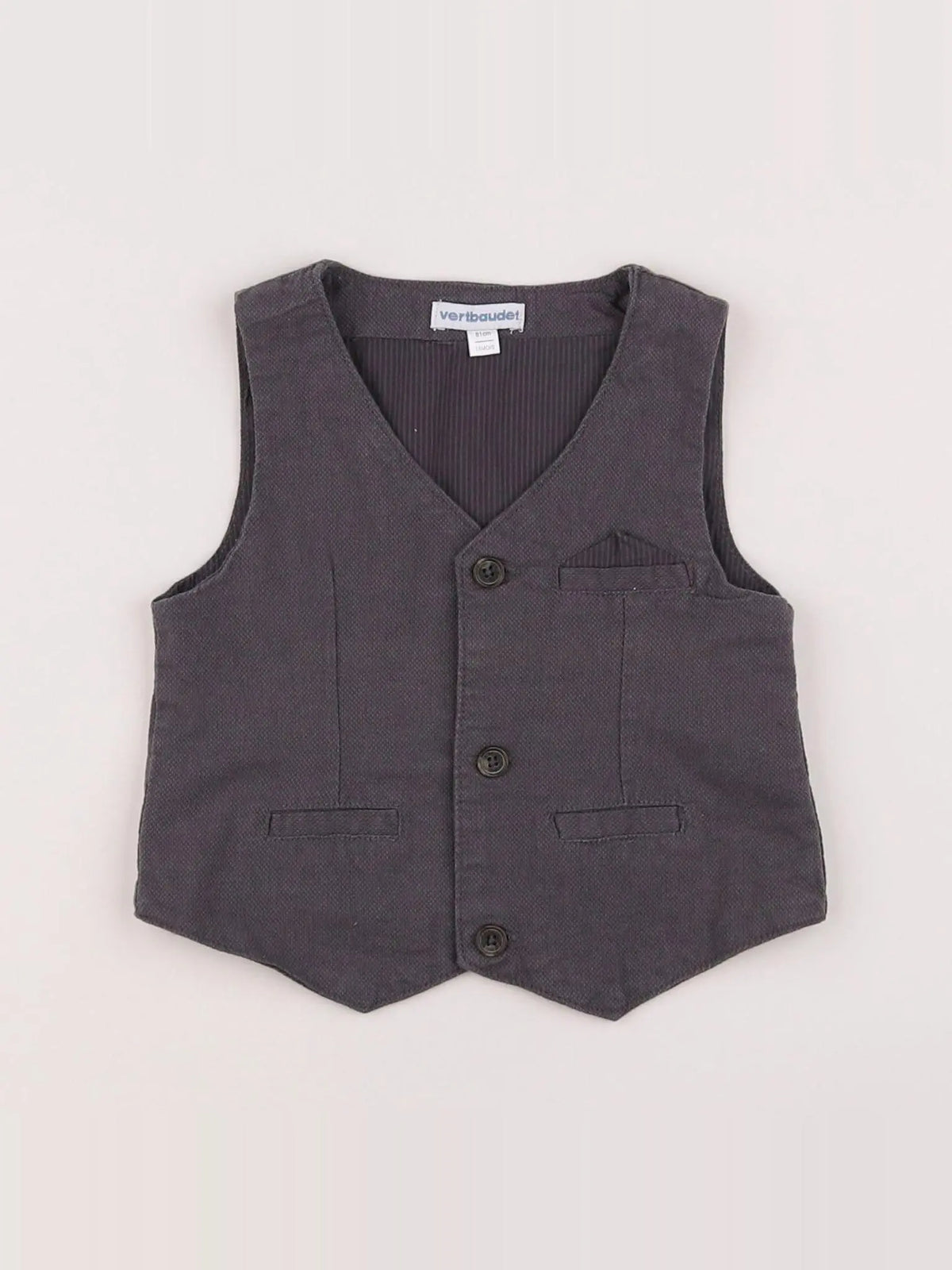 Vertbaudet - gilet gris - 18 mois