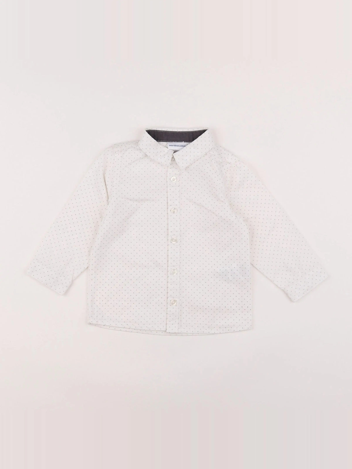 Vertbaudet - chemise blanc, bleu - 18 mois