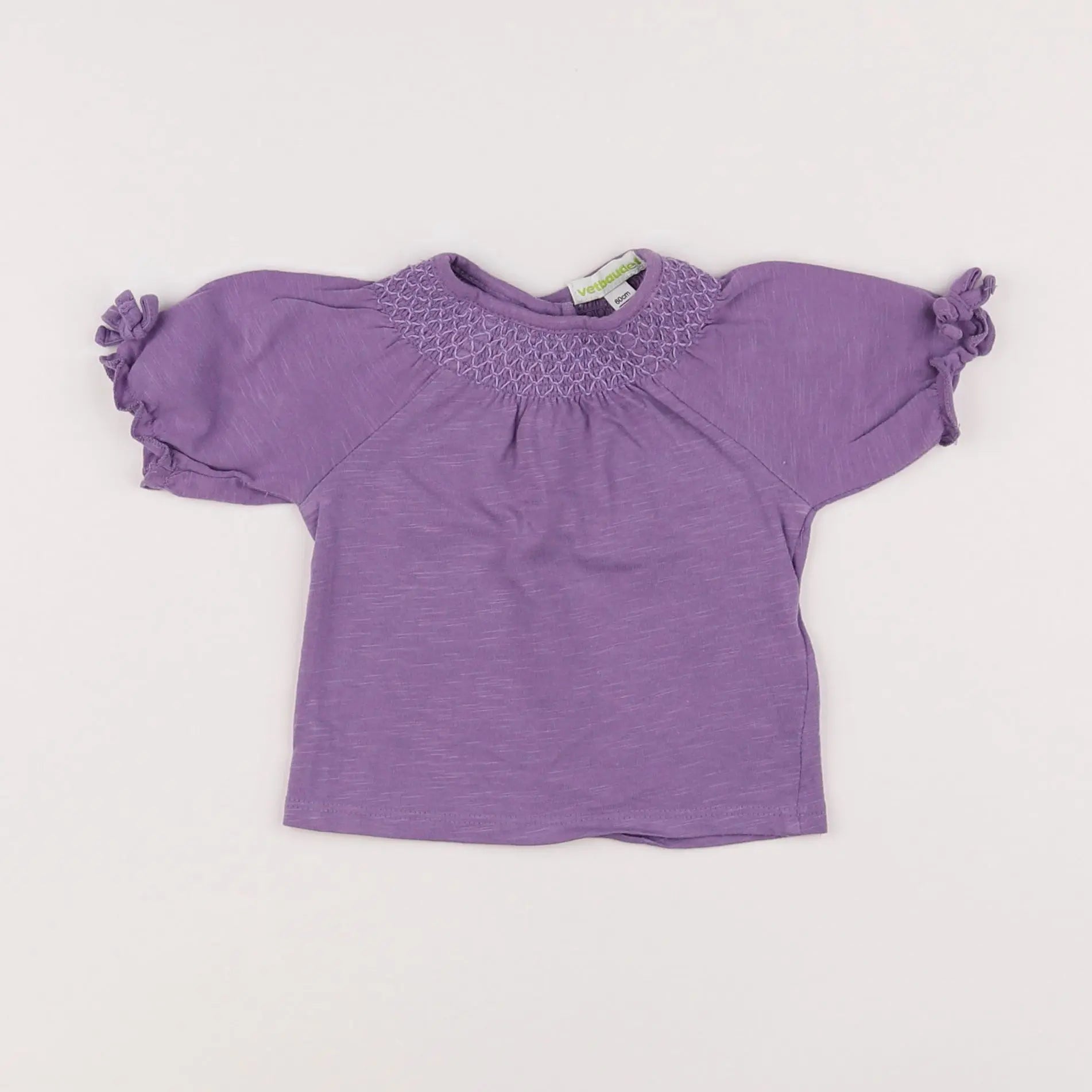 Vertbaudet - tee-shirt violet - 3 mois
