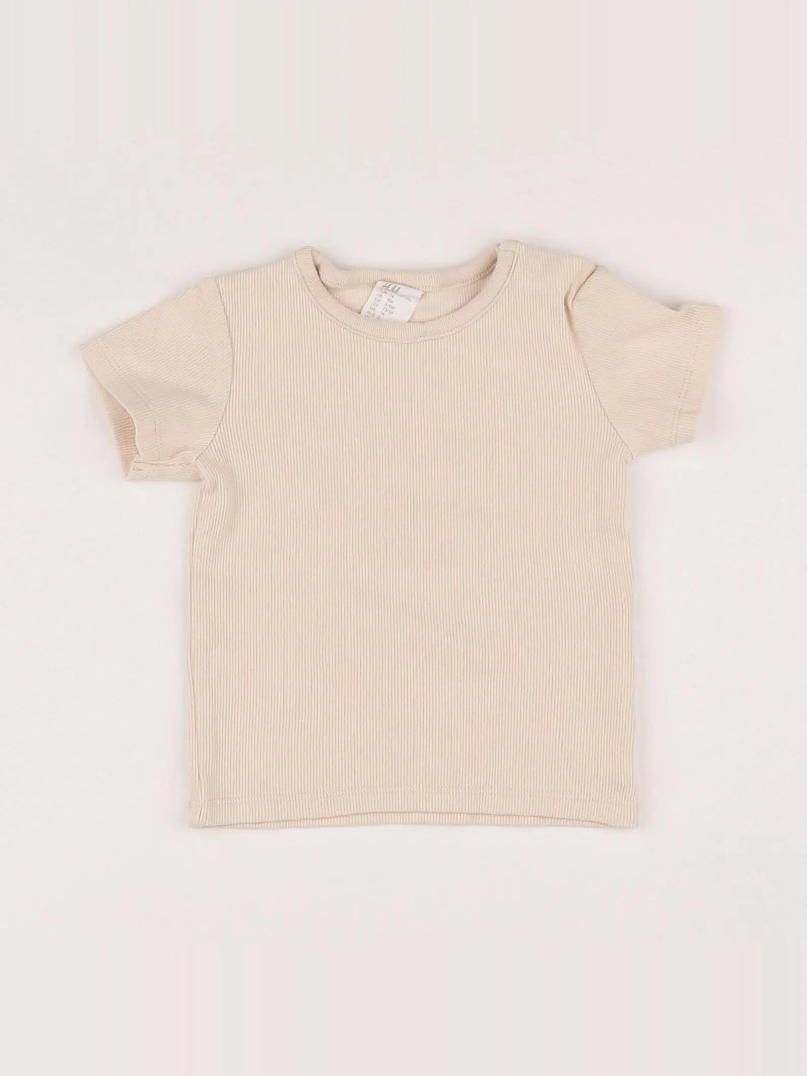H&M - tee-shirt beige - 6/9 mois