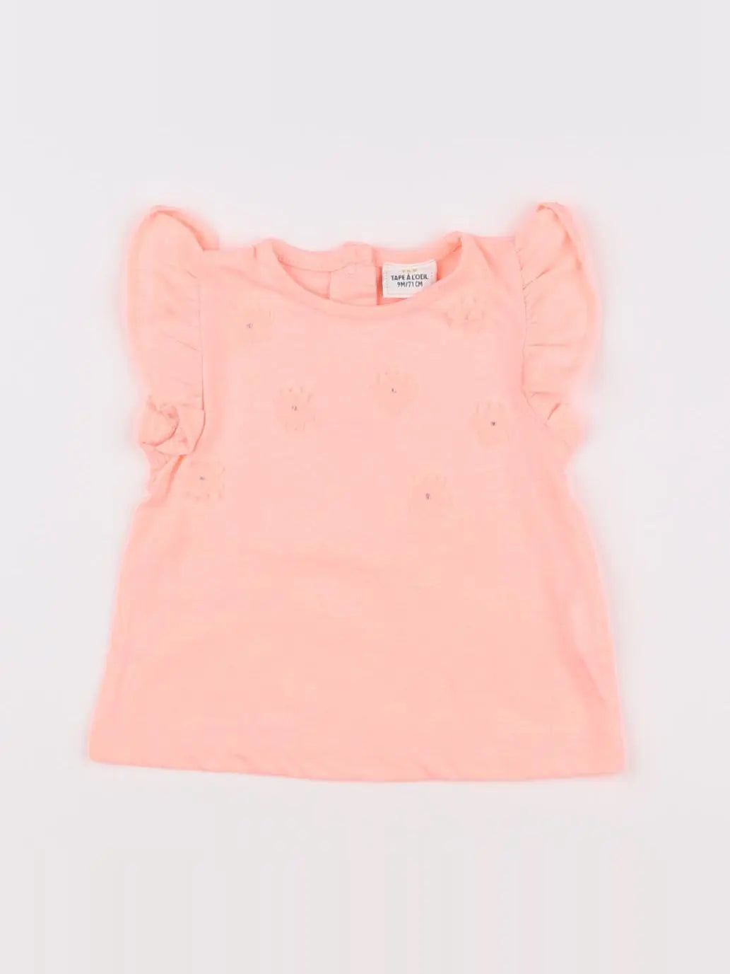 Tape à l'oeil - tee-shirt rose fluo - 9 mois