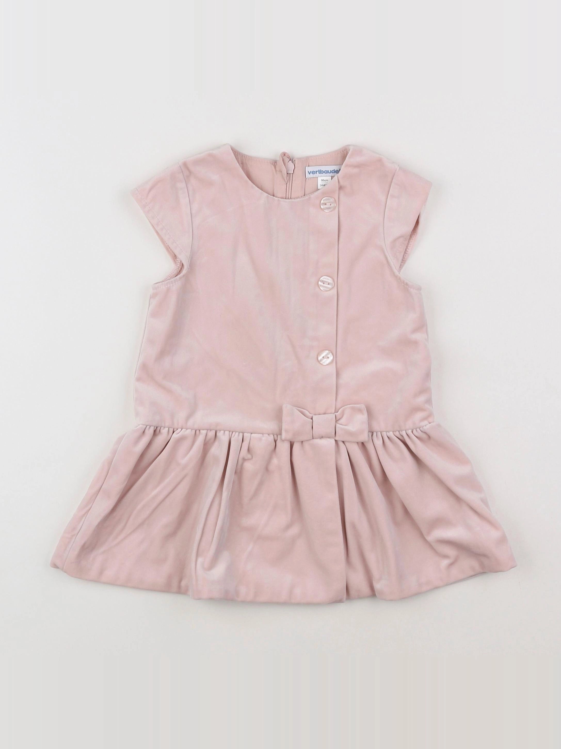 Vertbaudet - robe rose - 2 ans