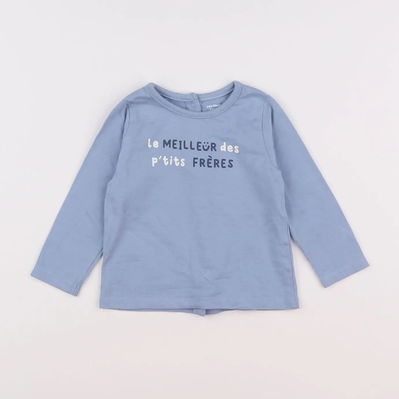 Vertbaudet - tee-shirt bleu - 9 mois
