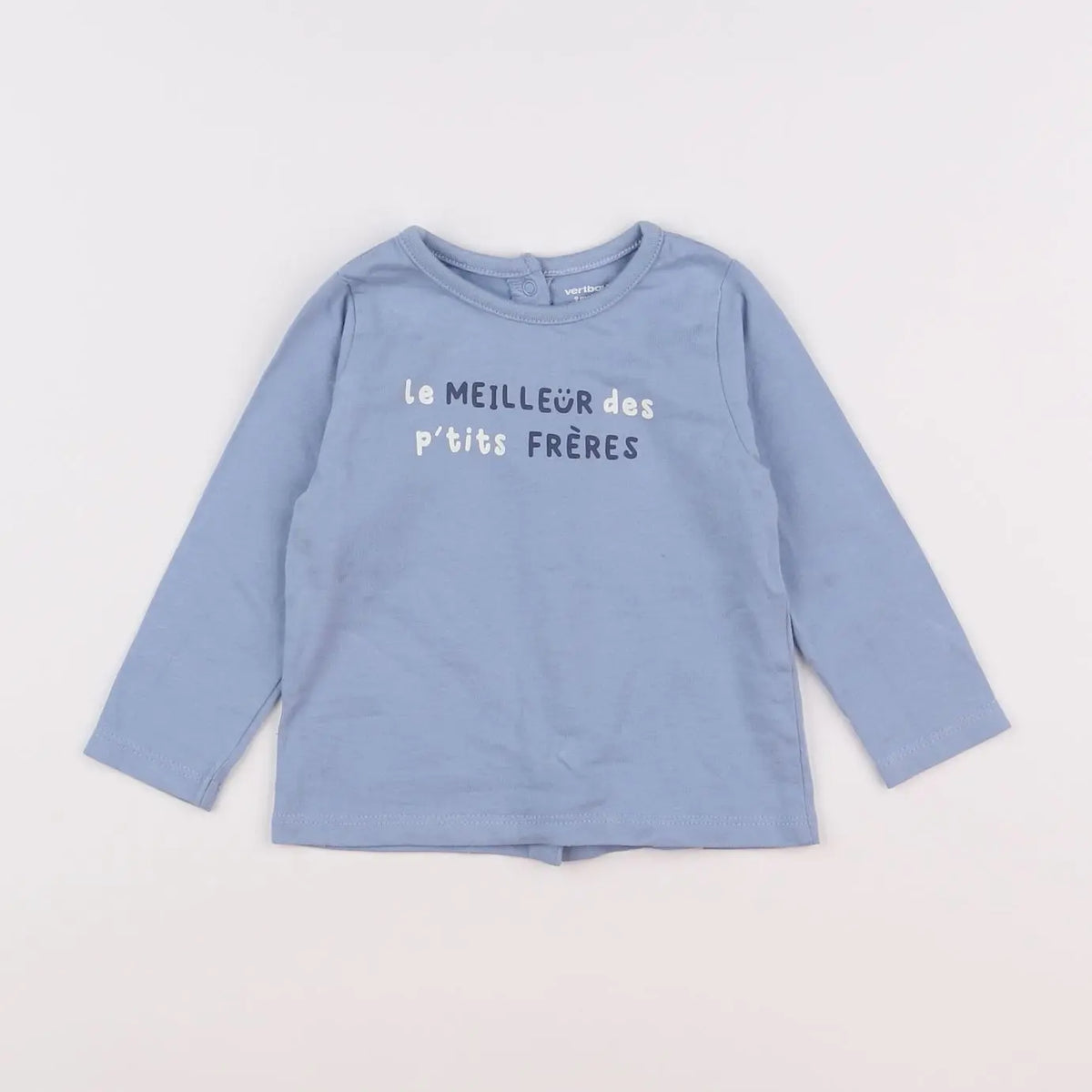 Vertbaudet - tee-shirt bleu - 9 mois