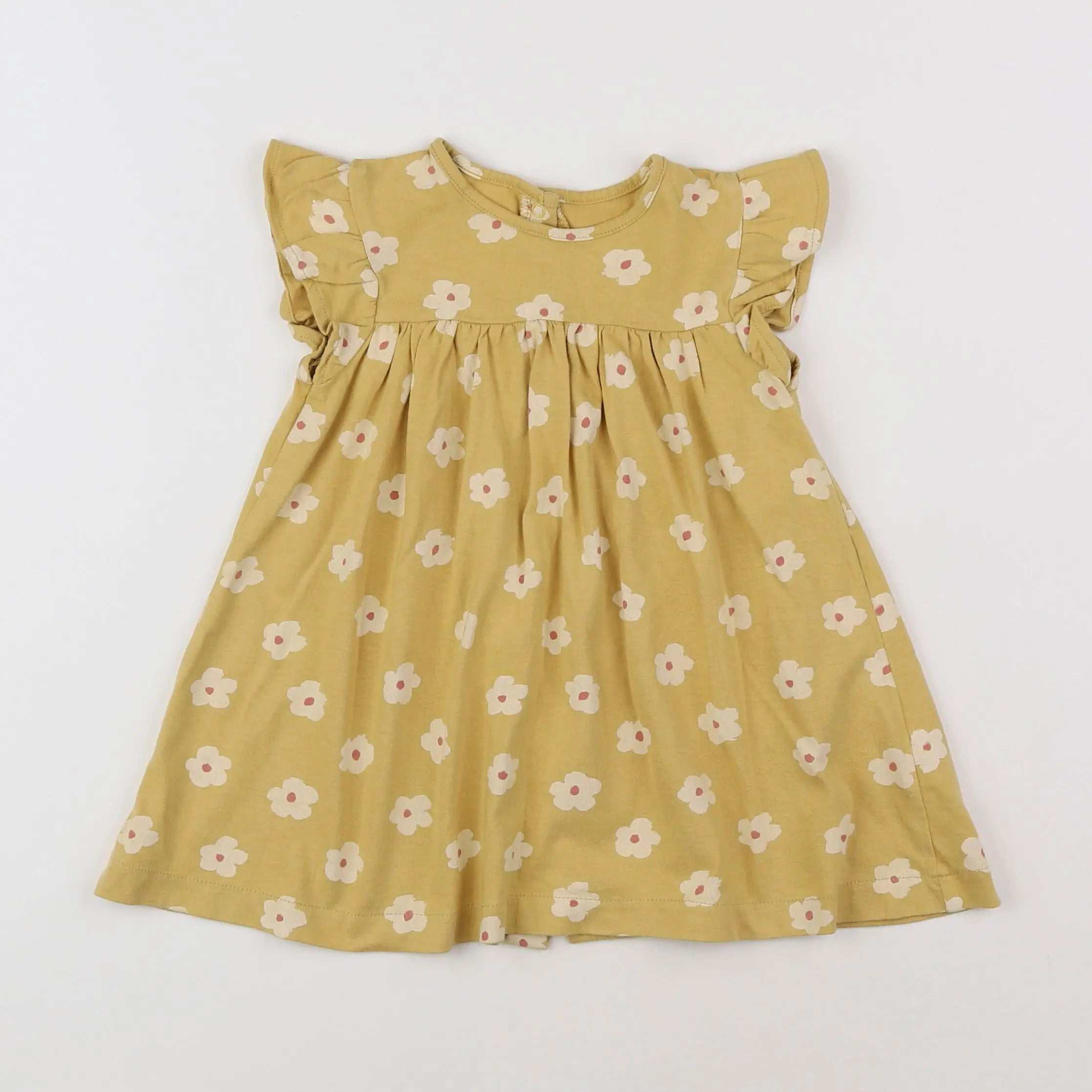 Vertbaudet - robe jaune, multicolore - 18 mois