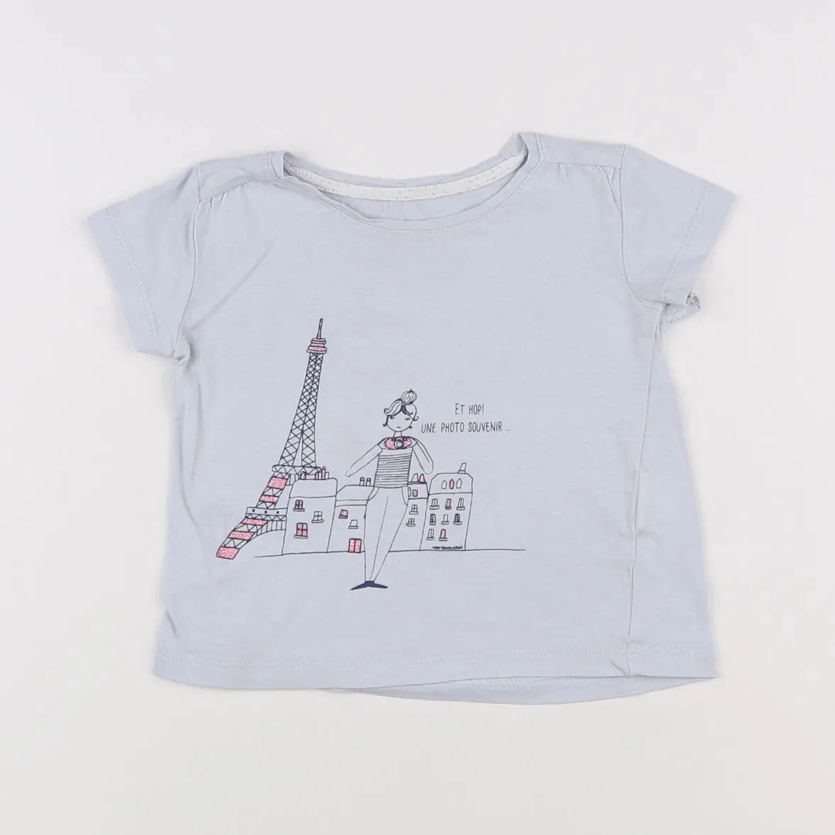 Vertbaudet - tee-shirt bleu - 2 ans