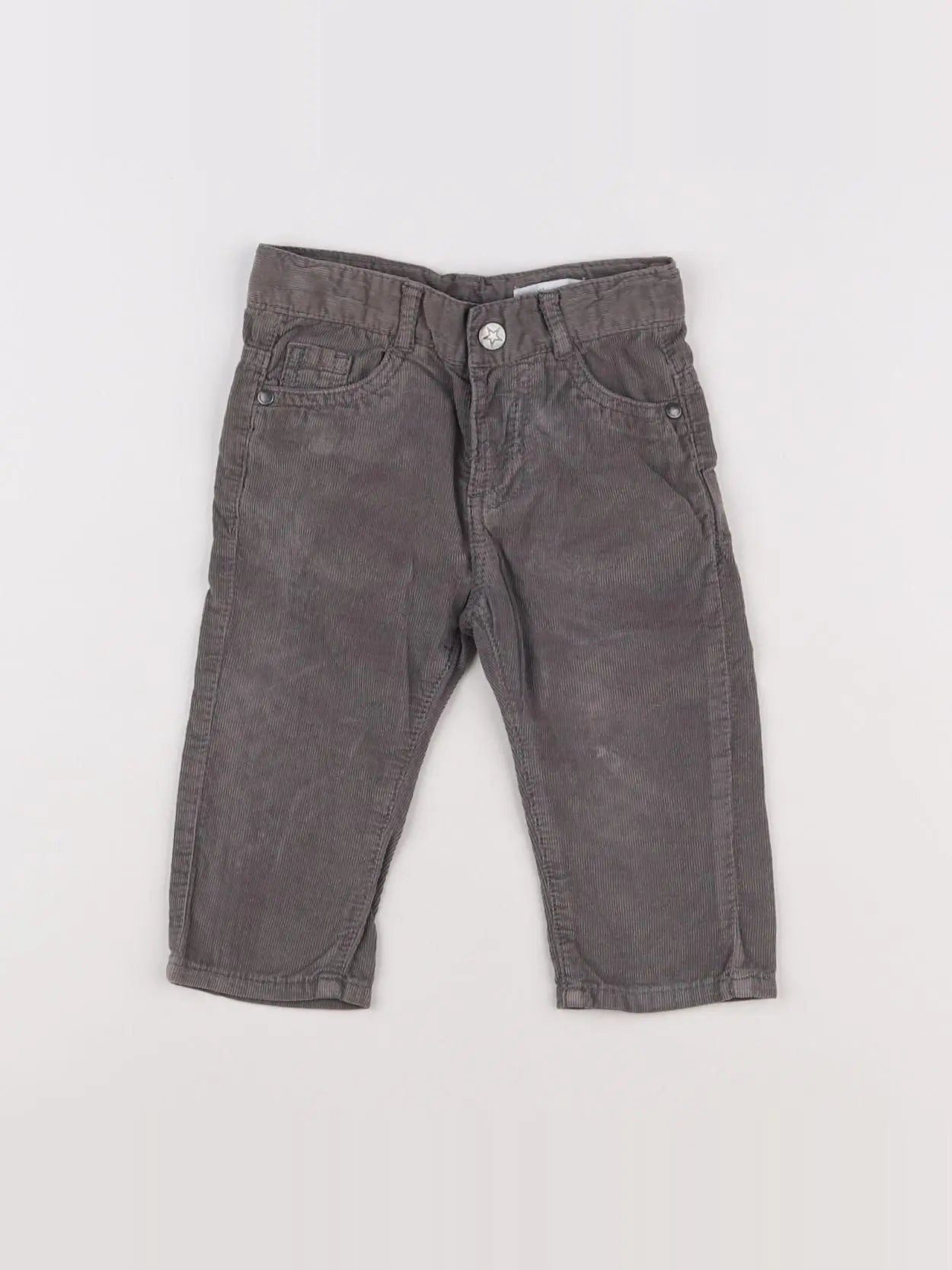 Vertbaudet - pantalon gris - 9 mois
