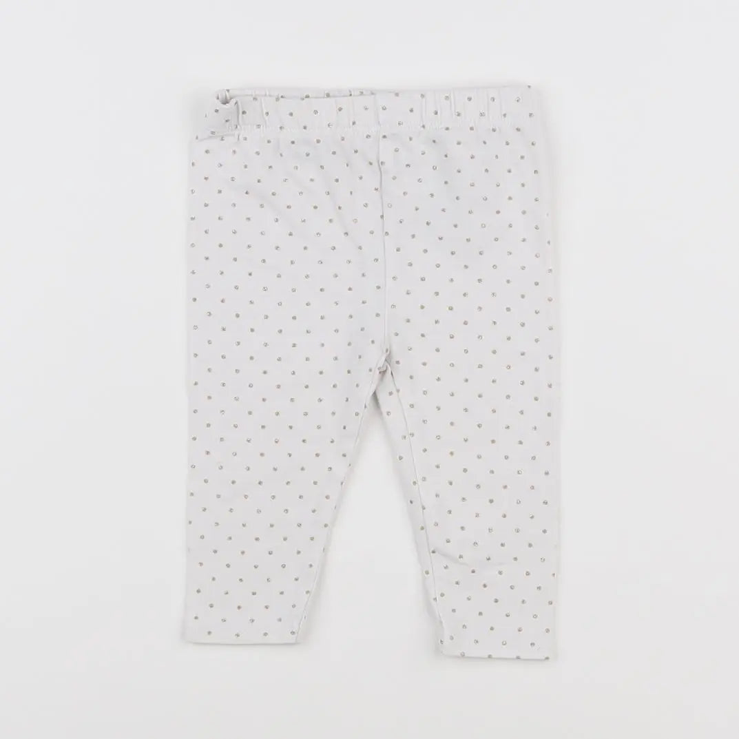 Vertbaudet - legging blanc - 6 mois