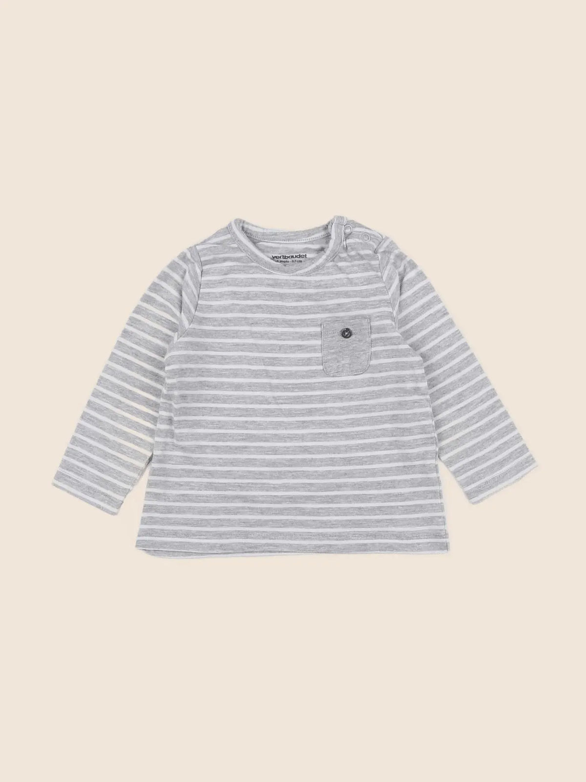 Vertbaudet - tee-shirt gris - 6 mois